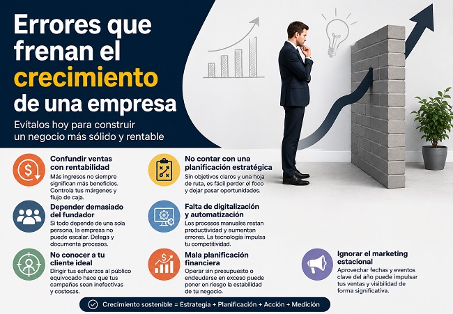 Errores que frenan el crecimiento de una empresa